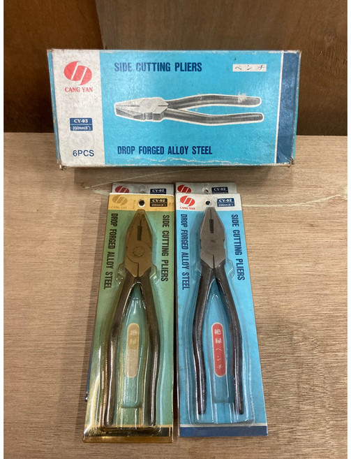 永松柚木行老虎鉗鋼絲鉗鉗子 8mm 清庫存特惠 耐用省力, 1個, 鐵柄