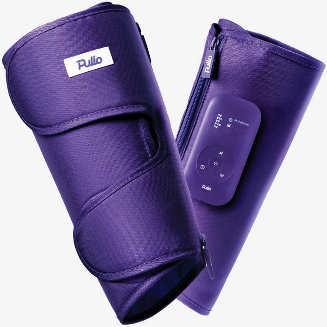 [풀리오 본사] 풀리오 종아리 마사지기 V3 / 무선 공기압 강도조절 발 다리 안마기 컨트롤러 리뉴얼, 1세트, 다크퍼플 - 쿠팡