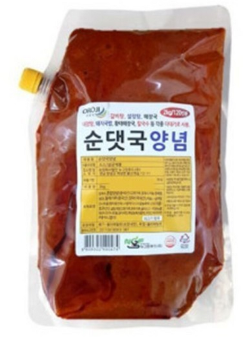 오로지 순댓국양념2kg 순대국양념다데기, 1개, 2kg
