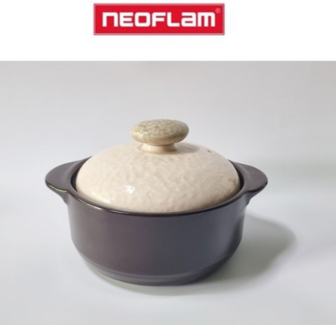 네오플램 키즐 모노 내열냄비 12cm 도자기 뚝배기 무균열, 단일사이즈, 1개