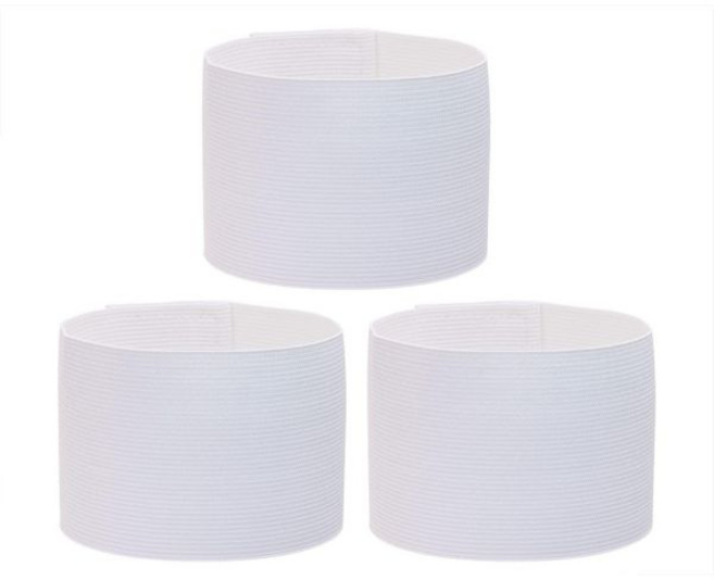 3개 세트 선장 팔찌 7x32.5cm2.75x12.79인치 조절 가능한 리더 팀 스포츠 축구 농구 배구 학교 대회 코치 선수 손목