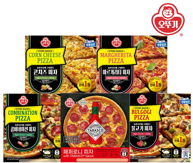 [오뚜기][오뚜기] 냉동피자 4종 4판 골라담기, 옵션선택, 02_불고기피자 4개