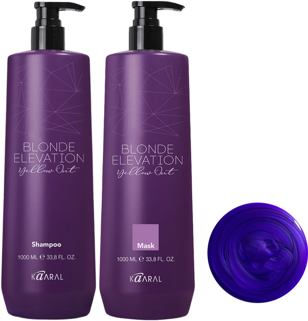 카랄 옐로우아웃 보색 샴푸+트리트먼트 세트, 1개, 1L