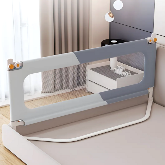 온스텔라 원터치조립 신형 낙상방지 침대가드, 그레이 실버 200 cm