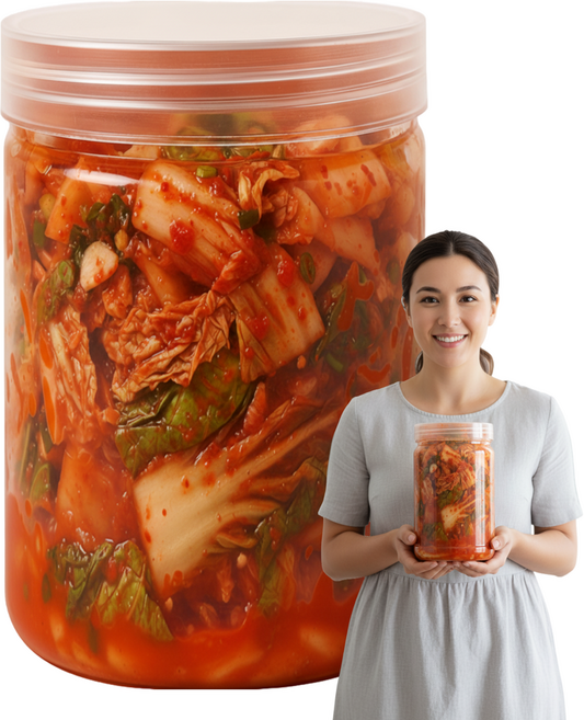 자연톡 여행용 캔 썰은 배추 맛김치 깔끔 뚜껑 캡 PET 용기 팩 캠핑 휴대용 자취 소량 소포장, 1개, 1kg