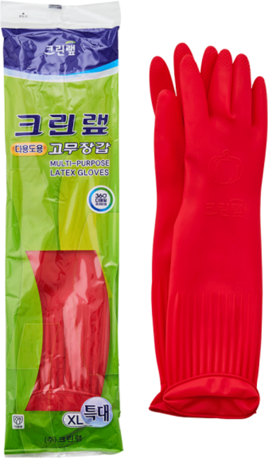 [크린랲] 고무장갑 ( 특대 / 대 / 중 / 소 / 미니 ), 백색, 특대(XL), 1개