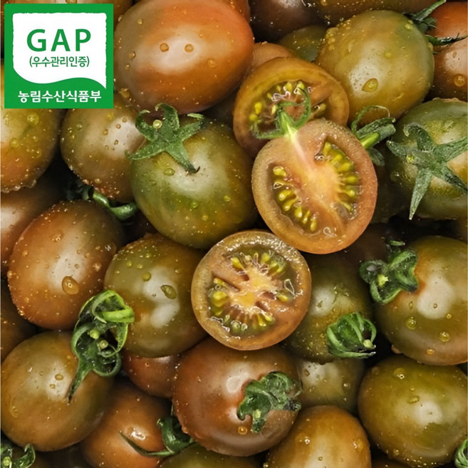 부산 대저 고품위 흑대추 방울토마토, 1박스, 2kg(1-3번과)