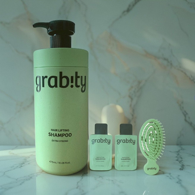 그래비티 헤어 리프팅 엑스트라 스트롱 475ml 볼륨브러쉬 샘플 2ml x 2, 1개