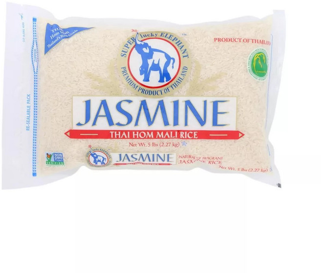 Super 자스민 롱 그레인 프레그런트 라이스, 2.267kg, 1개