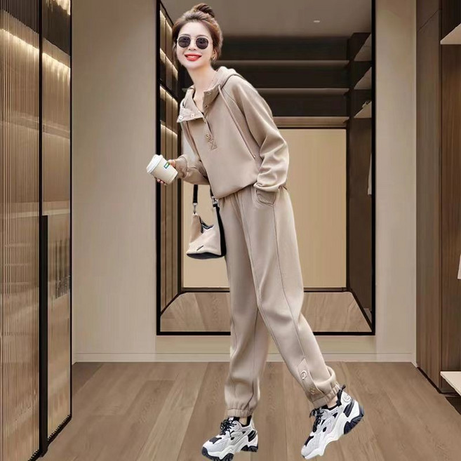 運動套裝女 寬鬆兩件套