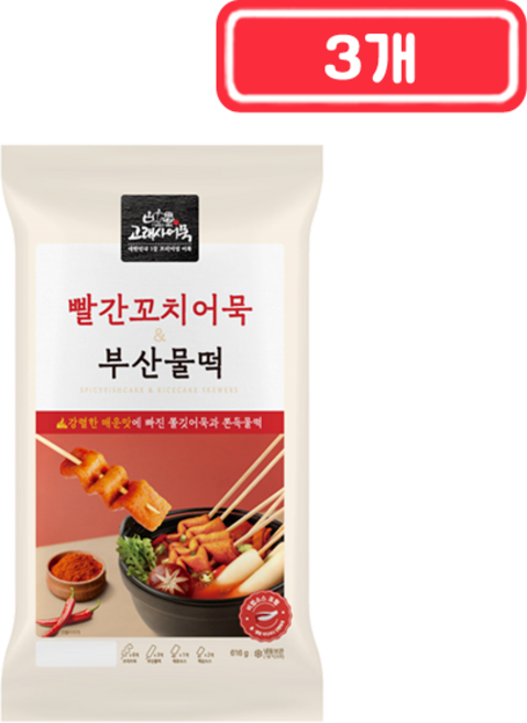 고래사 빨간꼬치어묵&부산물떡, 616g, 3개