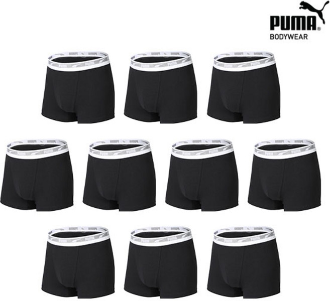 [푸마] 남성 무형광 코튼 드로즈 블랙에디션 10종 세트