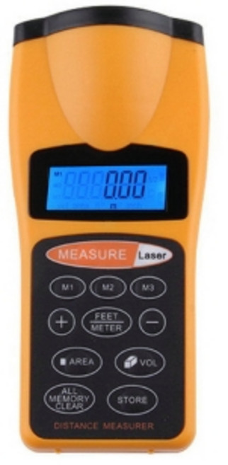 초음파 거리측정기 거리 면적 부피 측정 9V 배터리 포함, 1개