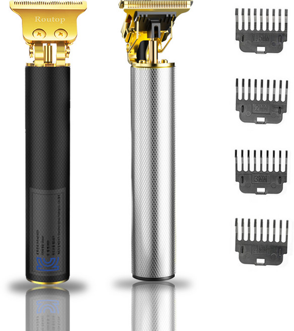 Routop 바리깡 남성 이발기 원클릭 스위치 세락믹 칼날 다용도가정용 USB충전식, 실버