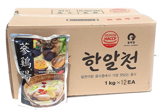 새마원 한알천 삼계탕 레토르트 국산재료 사용, 12개, 1kg