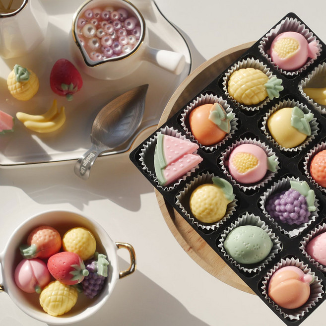 과일 수제 초콜릿 만들기 대용량 세트 DIY 체험 재료 키트, 1세트, A043_과일