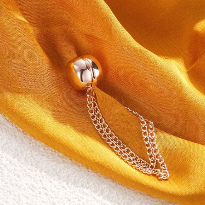 바짓단 고정 자석 체인줄 옷 소매 고정핀, 골드