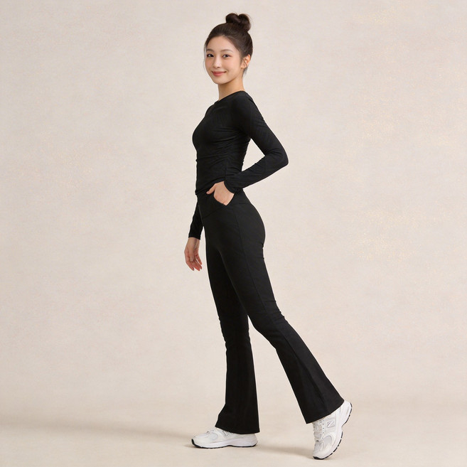 karsaer 여성 요가 세트 상하의 요가/필라테스/러닝 가벼움 통기성 좋고 흡한속건 A0015