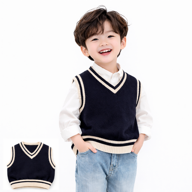 유아 아동 조끼 유아동 주니어 남아 여아 실내 니트조끼 정장 베스트 하디컬러니트베스트