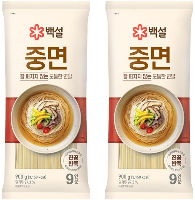 백설 중면, 900g, 3개