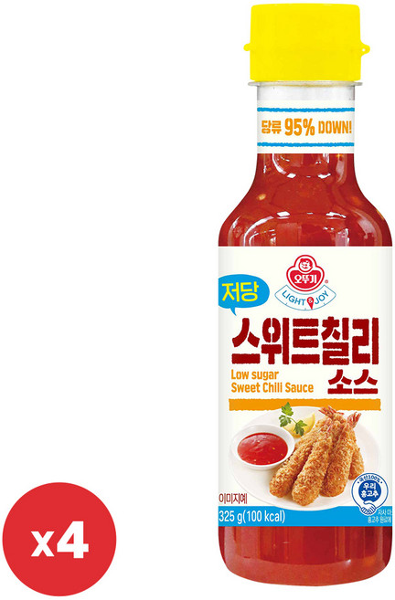 오뚜기 Light&Joy 저당 스위트칠리소스 325g 4개