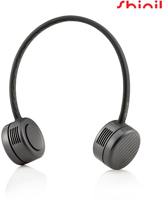 신일 플렉서블 넥밴드 선풍기, SIF-SY3000L, 다크그레이