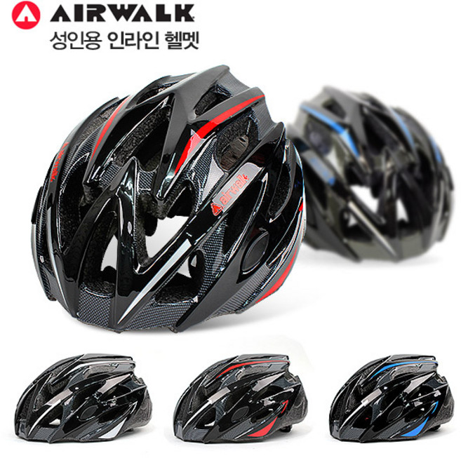 [에어워크] 에어로01 성인용 인라인/자전거 헬멧, 색상 선택:005_에어워크 성인헬멧 실버L, 1개