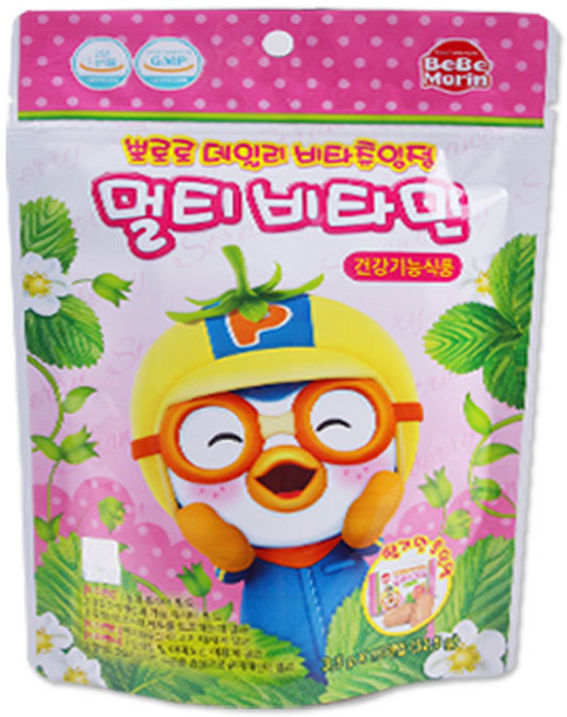 뽀로로 데일리 비타 츄잉정 딸기맛, 3.5g, 5개