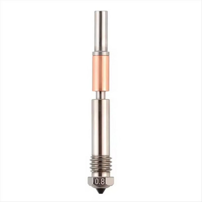 TZ 4.0 Hotend Bambu Lab X1/P1S 3D 프린터 용 원피스 경화 강철 노즐 고유 한 강철 노즐, 0.8mm, 그림처럼