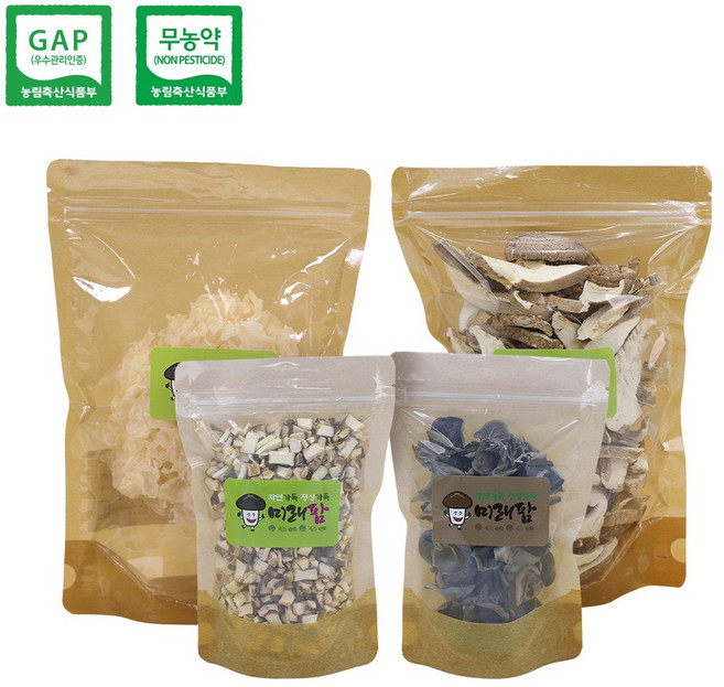 국내산 100프로 건조버섯4종 세트, 1세트