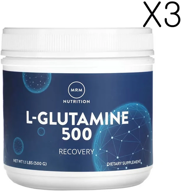 MRM 뉴트리션 L-글루타민 500 500g, 3팩 - 쿠팡