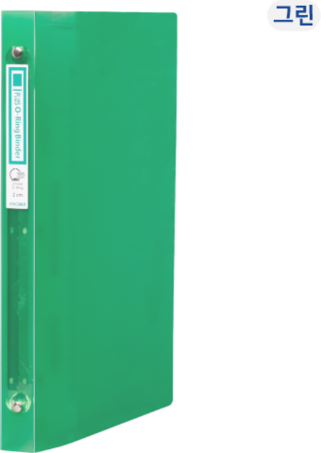 프로비즈 플러스 3공 O링 바인더 A4 2cm, 그린, 그린