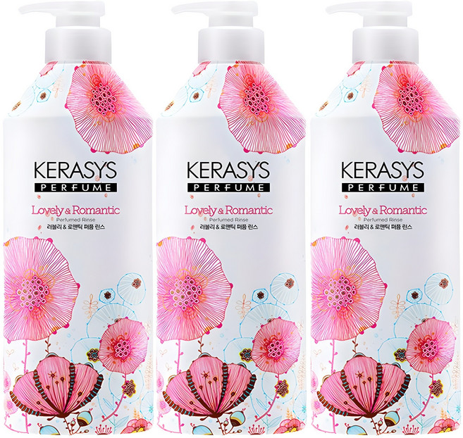 케라시스 러블리 앤 로맨틱 퍼퓸 린스, 980ml, 3개
