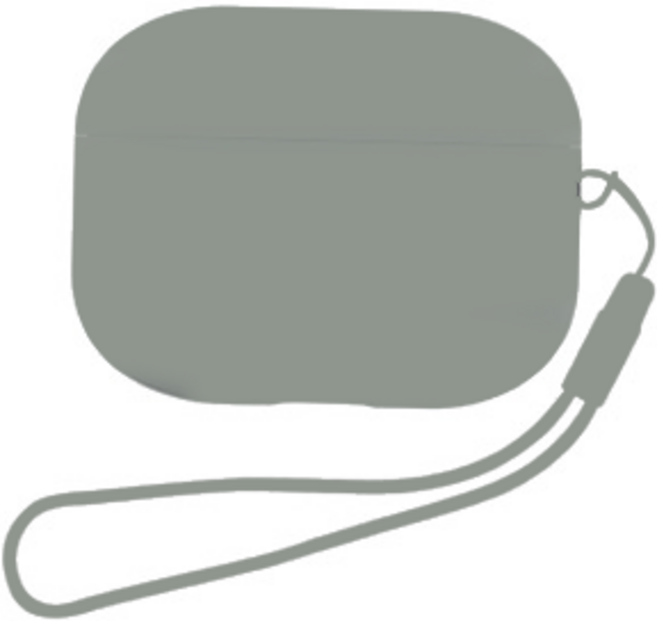 루디모어 에어팟 프로2 실리콘 케이스 + 스트랩, 애쉬그레이, 1개