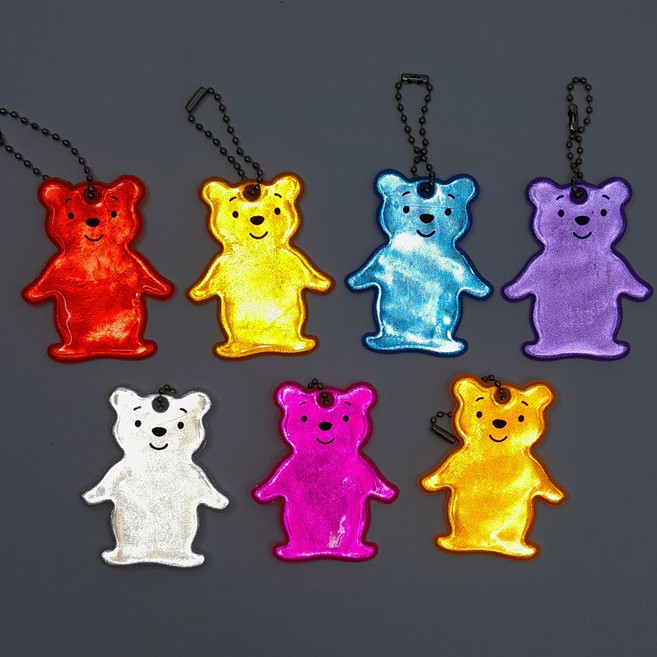 안전 반사 키링(곰), 레드