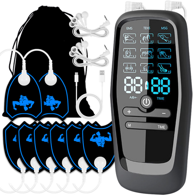 EMS TENS 按摩器, 黑色, r004
