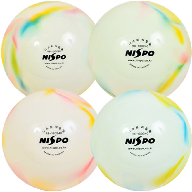 니스포 리듬체조 공 멀티컬러(6인치), 핑크옐로우, 1개