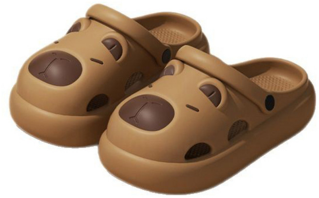 곰돌이샵 남녀공용 귀여운 카피바라 EVA 클로그 샌들 슬리퍼