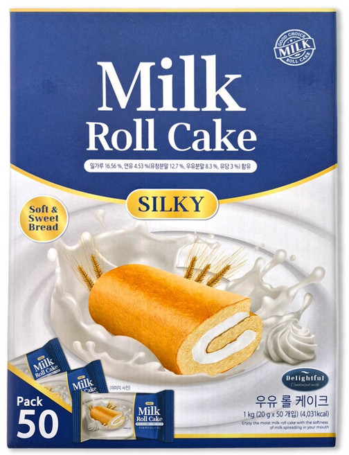 실키 밀크 롤케이크 소프트 스위트 브레드, 1개, 1kg