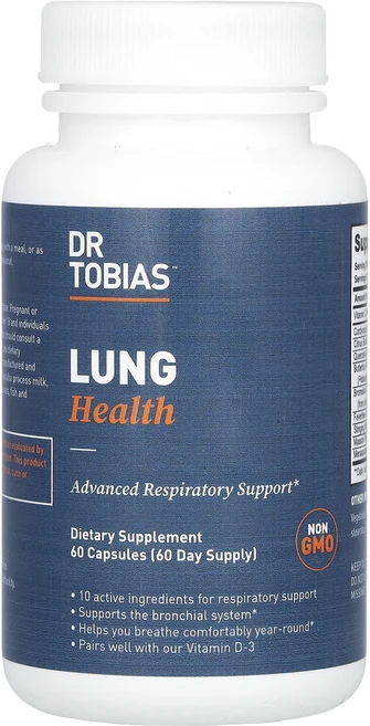 Dr. Tobias 폐 건강 캡슐 60정 - 쿠팡