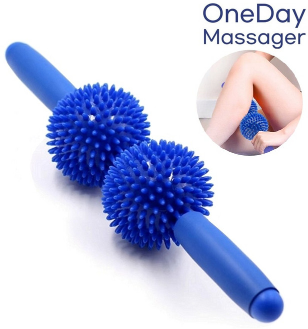 원데이 스파이키 롤러 마사지기 고슴도치 더블볼 안마기, 1개