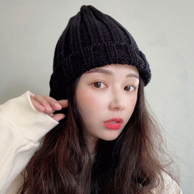 국산비니 35color 데일리 골지 니트 여성 가을 비니