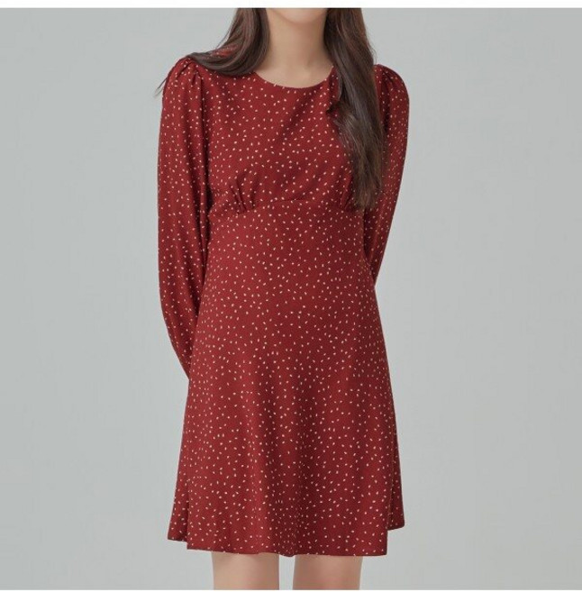 미쏘 미쏘 레드 도트 미니 원피스(MIWOWAC26G).