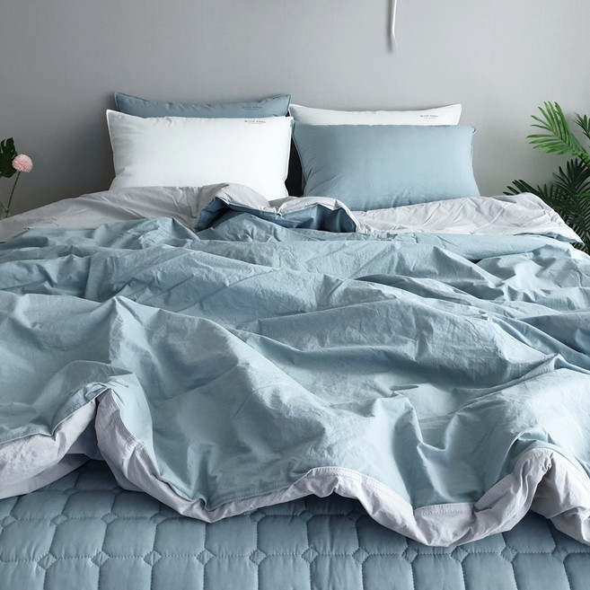 (세탁망 증정) 호주 프리미엄 메리노울 양모 이불 사계절 차렵 이불, 아이보리(세탁망 증정)