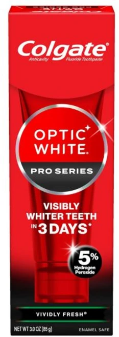 과산화수소 5 함유 콜게이트 옵틱 화이트 프로 시리즈 미백 치약 얼룩 방지 3온스 튜브, 3 Ounce (Pack of 1)_Stain Prev, 1개, 85g - 쿠팡