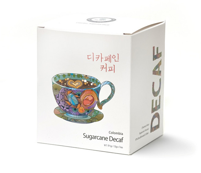 [위트러스트] 커피백/ 콜롬비아 슈가케인 디카페인 13g x 7입/ Colombia 스페셜티 커피, 1박스, 7개입