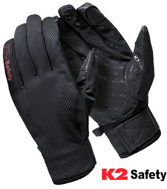 K2 이지웜 2 방한장갑 스마트폰 터치 기모 벨보아 보온장갑 겨울 스키 보드 등산 캠핑 작업 오토바이 블랙, 1개