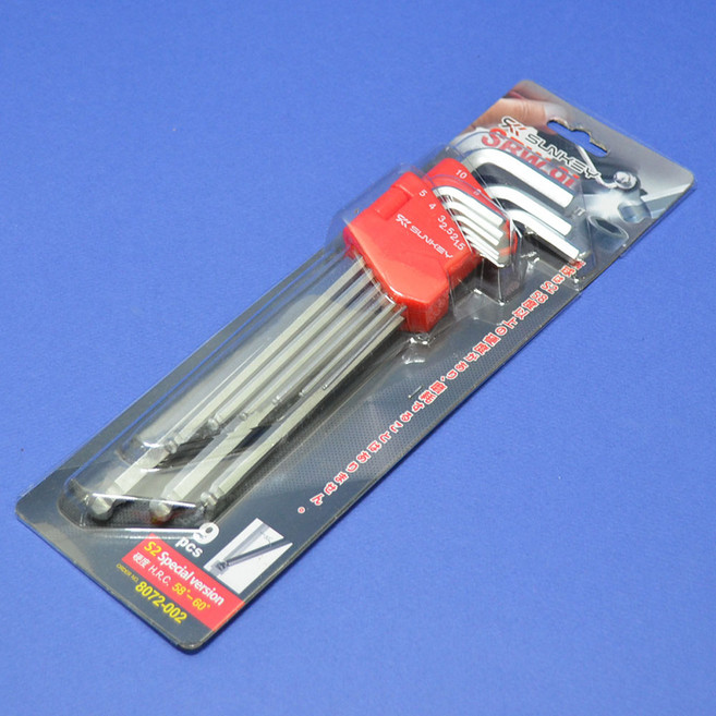 썬키 엑스트라롱볼렌치세트 1.5~10MM 9종 SBW-9L 육각렌치 0397980 1.5 2 2.5 3 4 5 6 8 10mm
