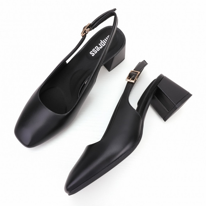 엠프리스 발편한 슬링백 샌들 펌프스 힐 EP-73 블랙 5cm 여름 구두