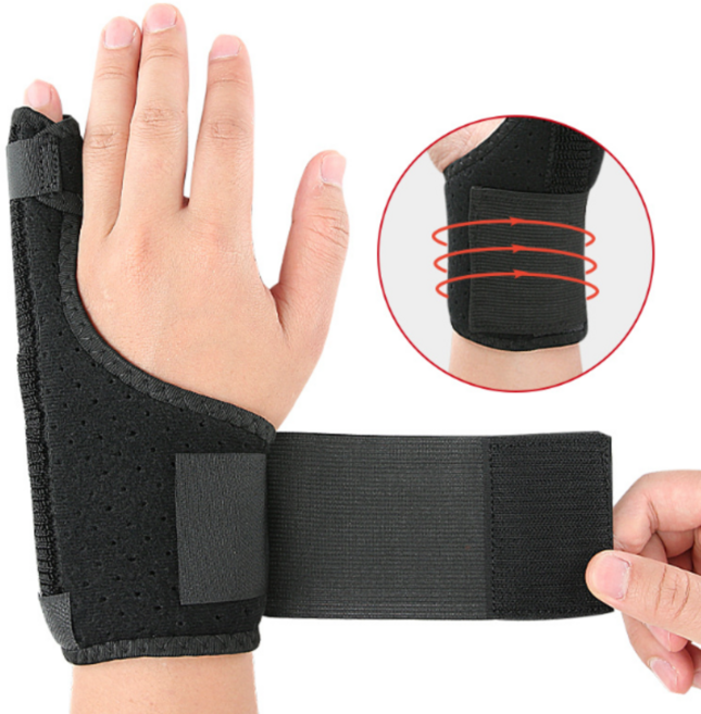 해피인뉴 견고한 약지 새끼 손가락 고정 보호대, 블랙, 1개